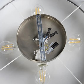 Landelijke plafondlamp grijs 50 cm - Drum