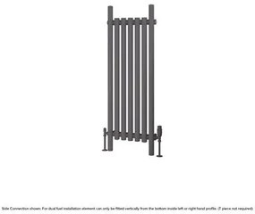 Eastbrook Lambourne horizontale radiator 40x120cm 649W antraciet