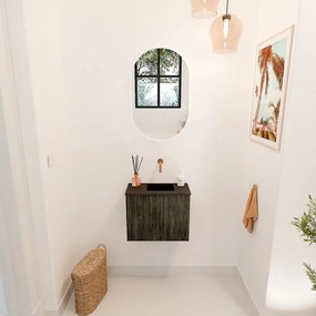 Mondiaz Joya 50cm toiletmeubel shadow met wastafel faye rechts zonder kraangat urban