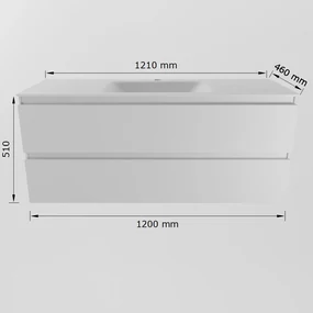 Mondiaz Aivy badmeubel 120cm mocha met wastafel solid surface talc midden zonder kraangat en spiegelkast