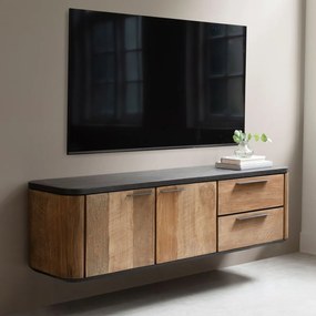 DTP Home Soho Hangend Tv-meubel Teak En Mortex 150 Cm - 150x40x42cm.