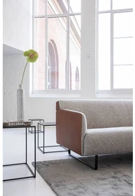 Goossens Excellent Bank Montreal cognac, leer, 2-zits, modern design