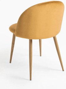 Set 4 fluwelen Vint Stoelen