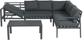 Garden Impressions Denver loungeset 4-delig - zwart
