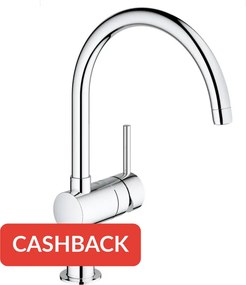 Grohe Minta keukenmengkraan met draaibare C-uitloop chroom