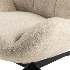 Oorfauteuil Modern Beige Stof
