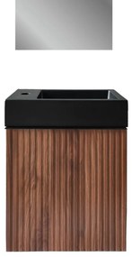 SaniGoods Mika toiletmeubel met ribbelfront 40x22.3x50cm walnoot