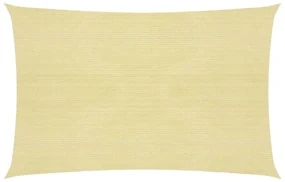 vidaXL Zonnezeil 160 g/m² 3x4 m HDPE beige