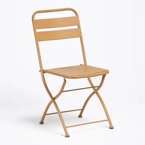 Set Van 2 Janti Opvouwbare Eetkamerstoelen Mosterd - Sklum