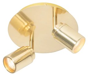 Moderne badkamer spot messing 2-lichts IP44 - Ducha