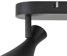 Moderne plafondSpot / Opbouwspot / Plafondspot zwart 3-lichts draai- en kantelbaar - Triangle Modern GU10 ovaal Binnenverlichting Lamp