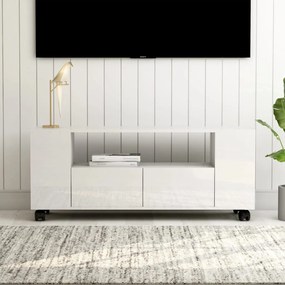 vidaXL Tv-meubel 120x35x43 cm bewerkt hout hoogglans wit