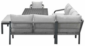 Garden Impressions Tarera lounge dining set 7-delig - donker grijs