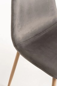 Set van 4 Teok Fluwelen Stoelen