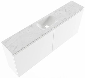 Mondiaz Ture DLux toiletmeubel 120cm talc met wastafel opalo midden met kraangat