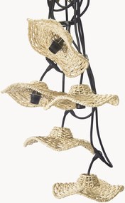 Outdoor lichtslinger Tali van raffia, 650 cm