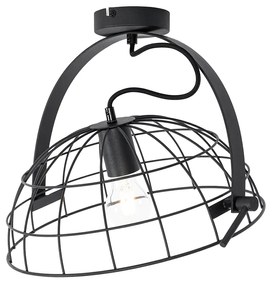 Industriële plafondlamp zwart 35 cm verstelbaar - Hanze