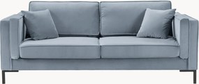 Bank Luis (3-zits) met fluweellook, B 200 cm
