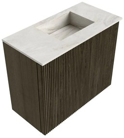 Mondiaz Joya DLux 50cm toiletmeubel shadow met wastafel faye rechts zonder kraangat ostra