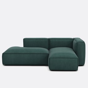 Modulaire hoekbank rechts in ribfluweel, SEVEN