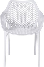 Garden Impressions Air XL kunststof tuinstoel wit - set van 4 stuks