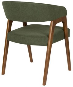 Dutchbone Adamello Vintage Eetkamerstoel Walnoot Groen