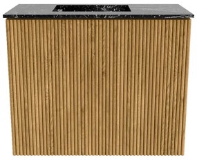 Mondiaz Joya DLux 50cm toiletmeubel oak met wastafel faye links zonder kraangat lava