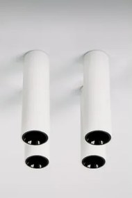 Pack Van 4 Ronde Led-opbouwplafondlampen Ø4 Cm In Aluminium Luisiana Zwart & 3 W & 19º & Wit Koud 4000k - Sklum