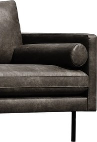 3,5 zitsbank - Daisy - met doorgestikte armleuning - leer Colorado antraciet 01