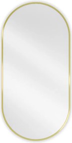Mexen Loft ovale badkamerspiegel 100 x 50 cm, gouden frame - 9851-100-050-000-50