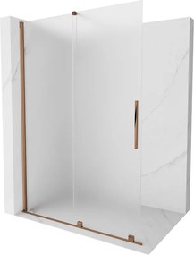 Mexen Velar schuifbare Walk-in douchewand 160 x 200 cm, matglas 8 mm, roze goud - 871-160-000-33-60