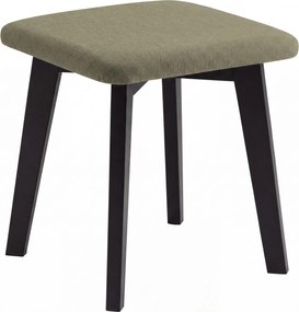 Mazzoni MILO Groen (stof Storm 34)/zwart beuken onderstel - VIERKANTE GESTOFFEERDE KRUK VOOR KEUKEN/WOONKAMER