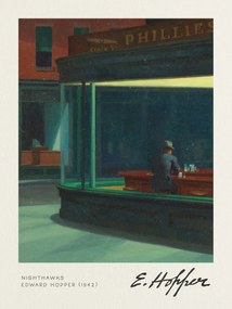 Kunstdruk Nighthawks - Edward Hopper, (30 x 40 cm)