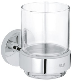 Grohe Essentials glashouder met glas chroom