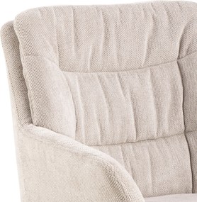 ARTHUR Beige (stof Caso 3) - MODERNE DRAAISTOEL MET BEKLEDING VOOR WOONKAMER/EETKAMER/KANTOOR LOFT