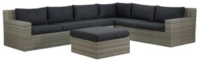 Hoek loungeset 6 personen Wicker Grijs  Garden Collections Amico