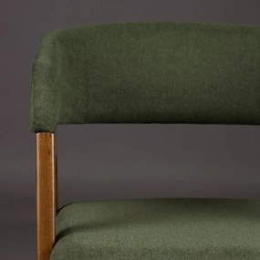 Dutchbone Adamello Vintage Eetkamerstoel Walnoot Groen