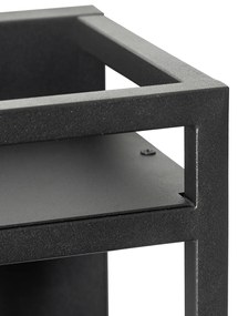 Smart wandlamp met dimmer zwart met rek incl. Wifi G95 - Cage Rack Industriele / Industrie / Industrial E27 vierkant Binnenverlichting Lamp