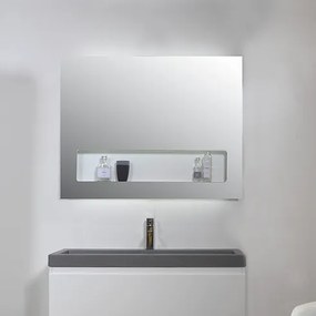 Spiegel SP8 120 x 80 cm met geïntegreerd planchet en indirecte LED verlichting boven/onder/binnen