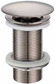 Mueller Round vaste waste verlengd 5/4" geborsteld staal