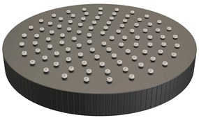 Brauer Stripe inbouw regendouche rond met 25cm hoofddouche, rechte muurarm en 3 standen handdouche set 40 zwart mat