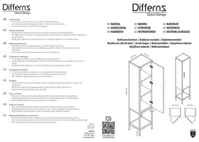 Differnz Industrial kolomkast 160cm bruin