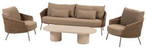 Hampton Molina stoel bank loungeset 4 delig mortex amber 4 Seasons Outdoor