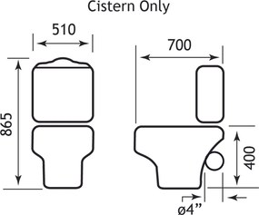 Eastbrook Tamarind reservoir met hendel wit glans