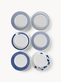 Soepbord Pacific blauw van porselein, set van 6