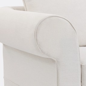 Fauteuil in dik linnen, uitstekend comfort, Adelia