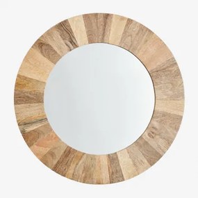 Ronde Wandspiegel Ø55 Cm In Lanzarote Mangohout Mangohout - Sklum