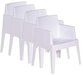 Garden Impressions Box tuinstoel the original wit - 4 stuks