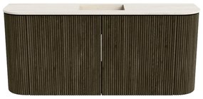Mondiaz Joya DLux 95cm toiletmeubel ronding links/rechts shadow met wastafel faye midden zonder kraangat meli