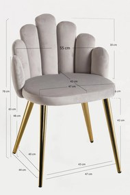 Hand Goud Fluwelen Stoel